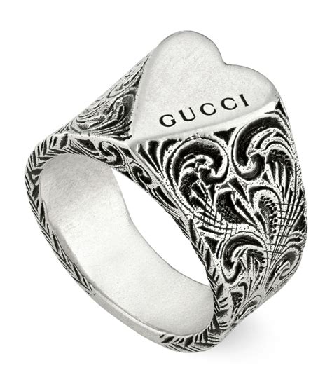 silver gucci ring|More.